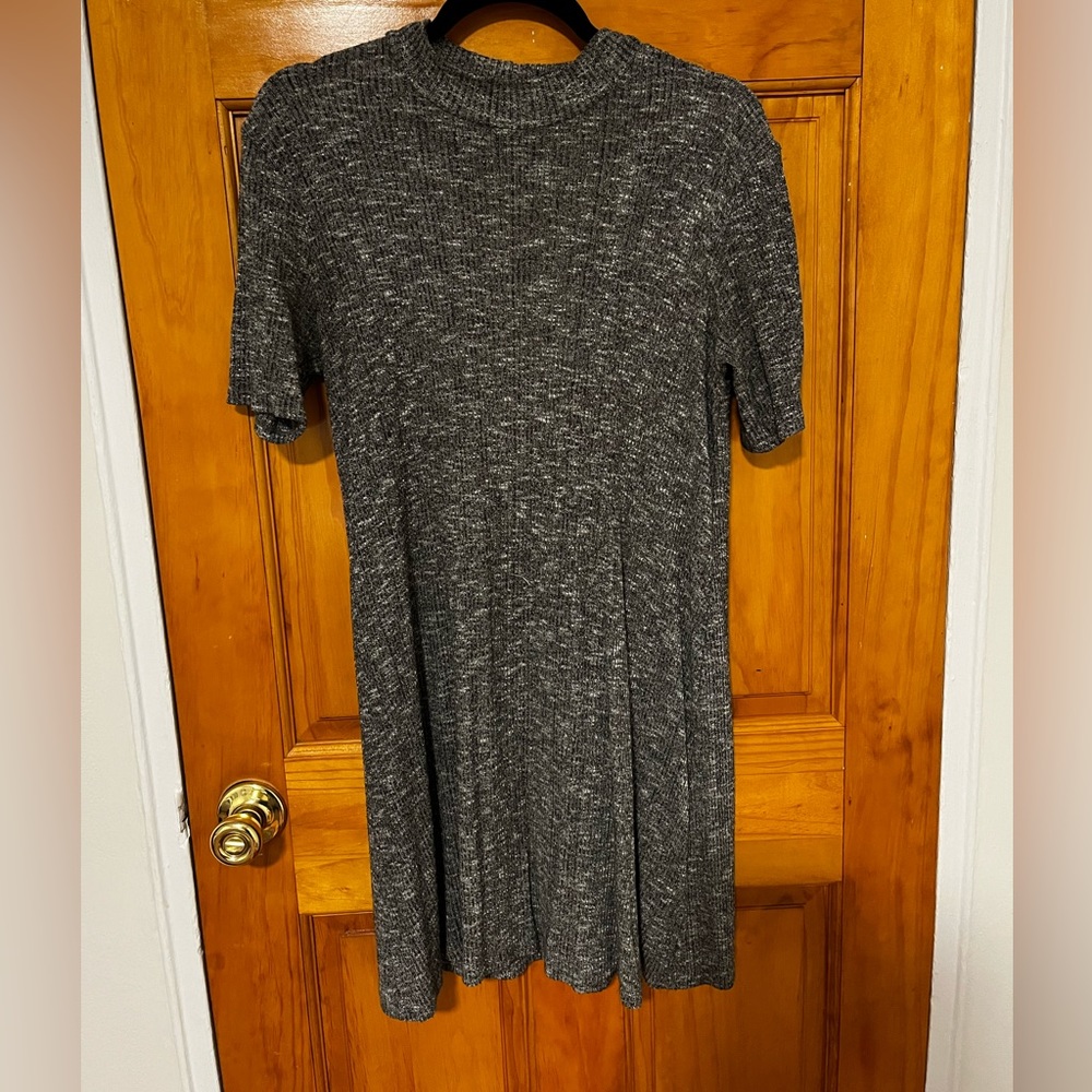 Forever 21 heather grey, mock neck sheath dress